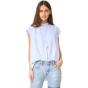 $295 NILI LOTAN ELISE FFRAY SLEEVELESS TOP SIZE M MEDIUM